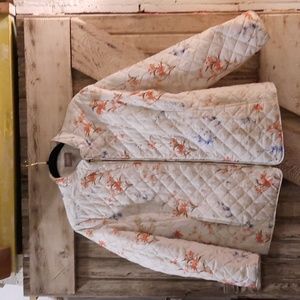 Chicos Quilted Floral Jacket